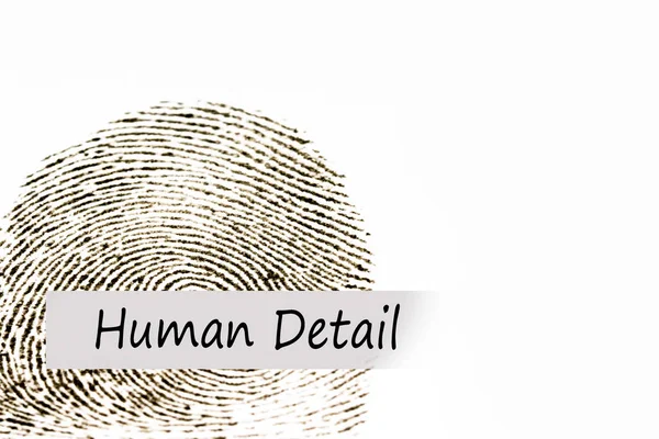 Conceptual Text Blur Thumb Print — Stock Photo, Image