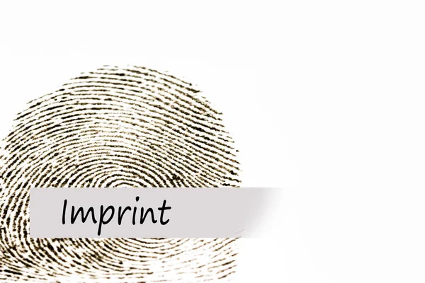 Conceptual Text Blur Thumb Print — Stock Photo, Image