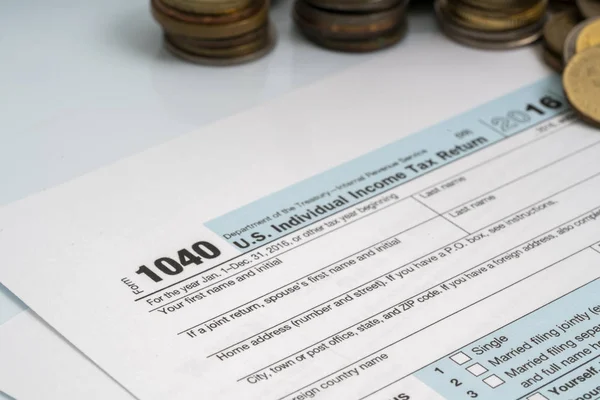 Formulario de declaración de impuestos 1040 — Foto de Stock