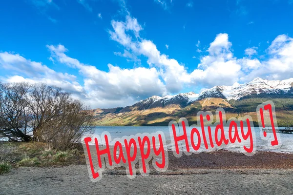 Lago Com Montanha Glenorchy Nova Zelândia — Fotografia de Stock