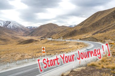 seyahat konsepti ile yol