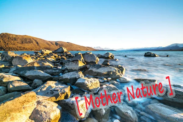 Lake Tekapo Novém Zélandu Přirozeným Světlem — Stock fotografie