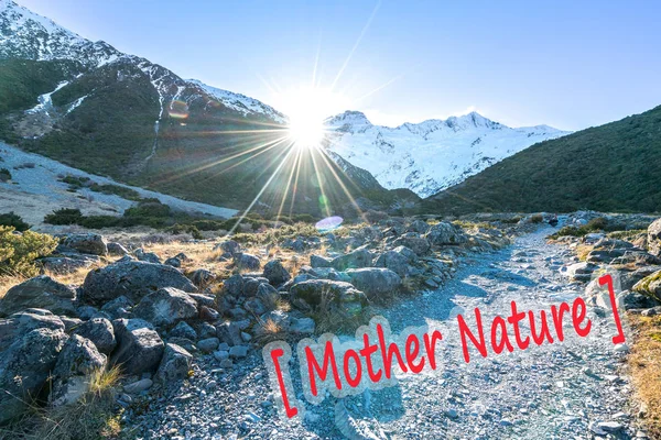 Pista Parque Nacional Mount Cook Nueva Zelanda —  Fotos de Stock