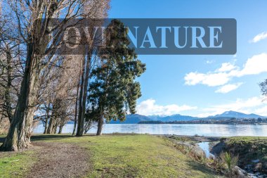 Gölde wanaka, Yeni Zelanda kış sezon sonra koşu parkuru görünümünü