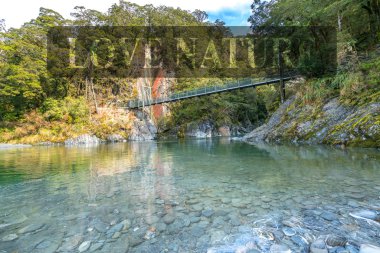 Mavi havuzu nehir Queentown, Yeni Zelanda