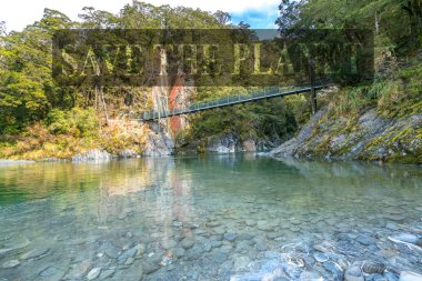 Mavi havuzu nehir Queentown, Yeni Zelanda