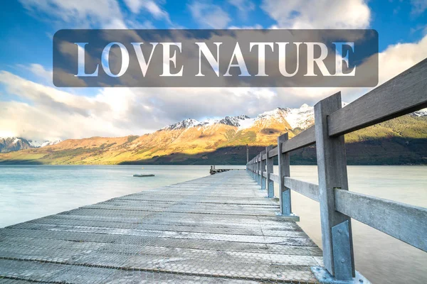 Jetty Madeira Lago Glenorchy Nova Zelândia — Fotografia de Stock