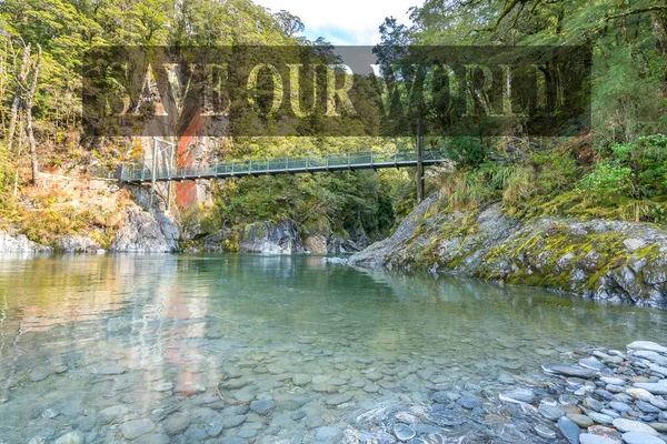 Blue Pool River Queentown Nueva Zelanda —  Fotos de Stock