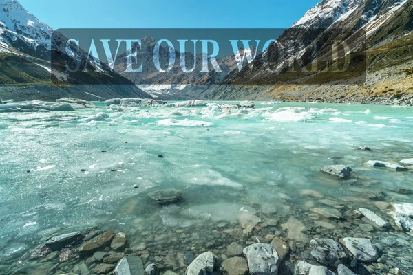 Mueller Glacier Aoraki Cook Národní Par Jižní Ostrov Nový Zéland — Stock fotografie