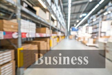 Bulanık arka planlı ambar veya depo