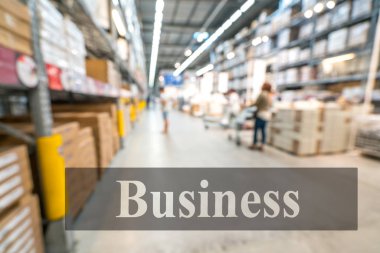 Bulanık arka planlı ambar veya depo