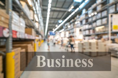 Bulanık arka planlı ambar veya depo