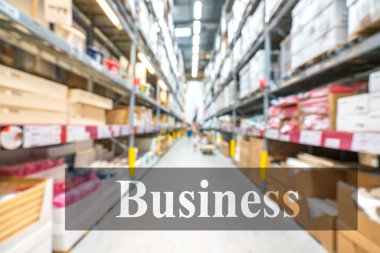 Bulanık arka planlı ambar veya depo