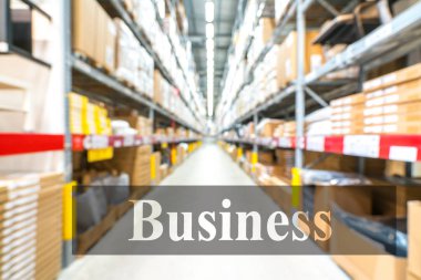 Bulanık arka planlı ambar veya depo