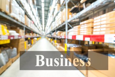 Bulanık arka planlı ambar veya depo