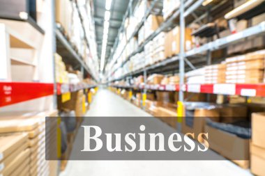 Bulanık arka planlı ambar veya depo