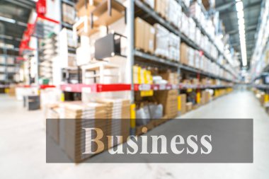 Bulanık arka planlı ambar veya depo