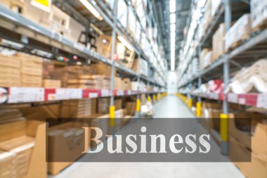 Bulanık arka planlı ambar veya depo