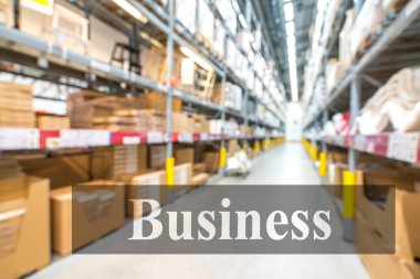 Bulanık arka planlı ambar veya depo