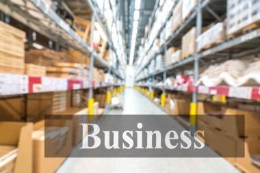 Bulanık arka planlı ambar veya depo