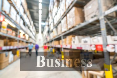 Bulanık arka planlı ambar veya depo