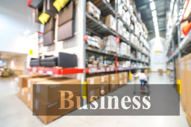 Bulanık arka planlı ambar veya depo