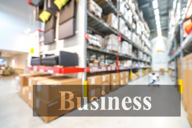 Bulanık arka planlı ambar veya depo