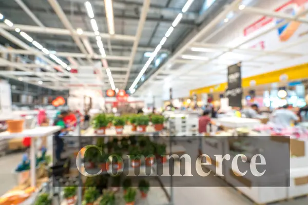 Armazém Armazém Com Fundo Desfocado — Fotografia de Stock