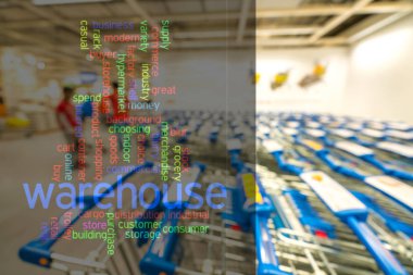 Bulanık arka planlı ambar veya depo