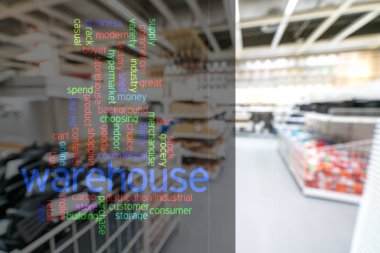 Bulanık arka planlı ambar veya depo