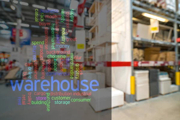 Warehouse Storehouse Blur Background — Stock Photo, Image