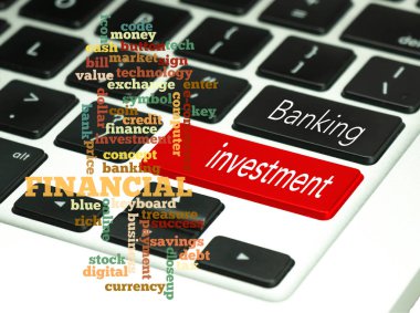 Klavye düğmesinde bankacılık kavramı.