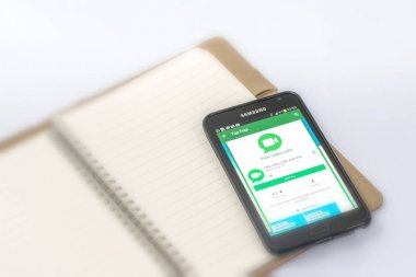 Kuala Lumpur, Malezya - 9 Şubat 2017: Akıllı telefonda Android uygulamaları.