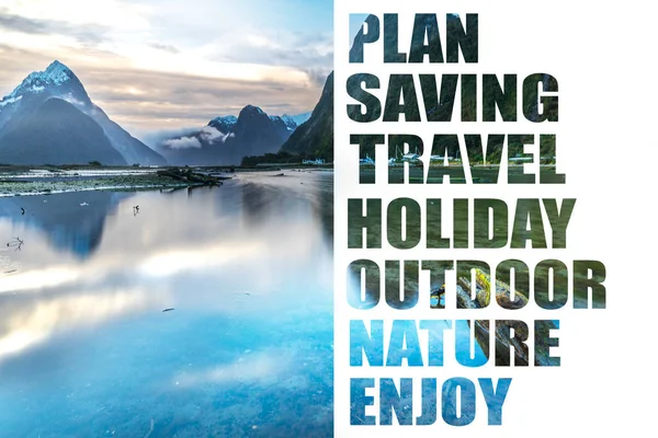 Paisaje Con Plan Ahorro Viajes Vacaciones Aire Libre Natural Disfrutar — Foto de Stock