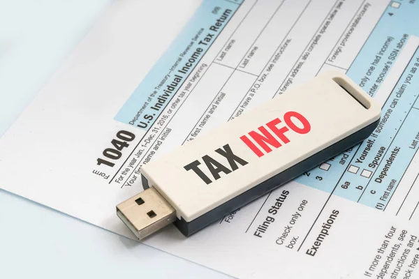 Pendrive Text Tax Form — Stock Photo, Image