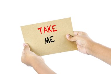 Dilek metni ile el tutma kağıt