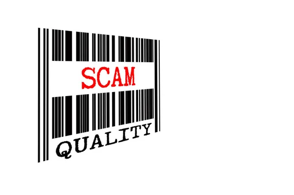 Bar Code Conceptual Text Isolated White Background — Stock Photo, Image