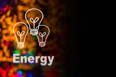 Dairesel bokeh arka plan Led ampul