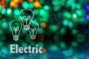 Dairesel bokeh arka plan Led ampul