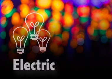 Soyut dairesel bokeh arka planını Led ampul