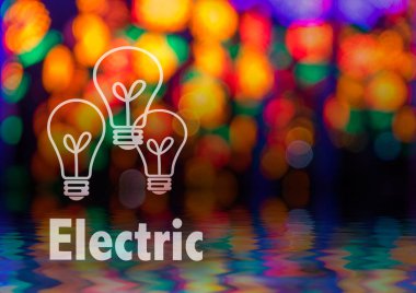 Soyut dairesel bokeh arka planını Led ampul