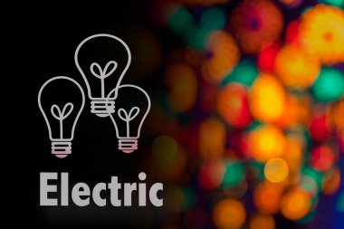 Soyut dairesel bokeh arka planını Led ampul