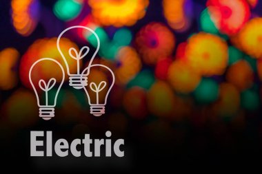 Soyut dairesel bokeh arka planını Led ampul