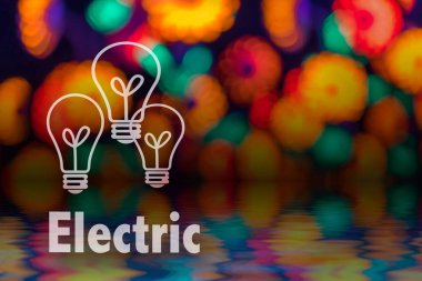 Soyut dairesel bokeh arka planını Led ampul