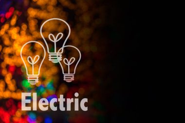 Dairesel bokeh arka plan Led ampul