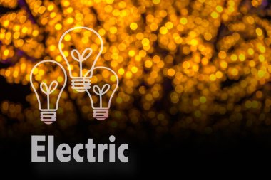 Soyut dairesel bokeh arka planını Led bulblight