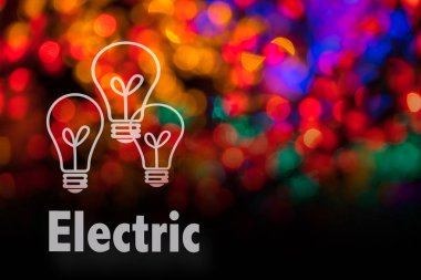 Soyut dairesel bokeh arka planını Led bulblight