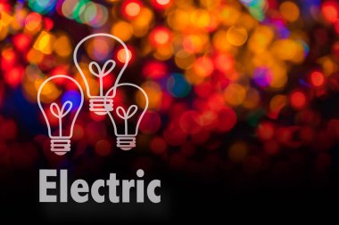 Soyut dairesel bokeh arka planını Led bulblight