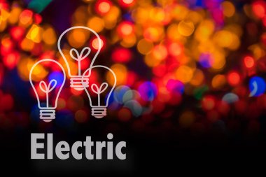 Soyut dairesel bokeh arka planını Led bulblight