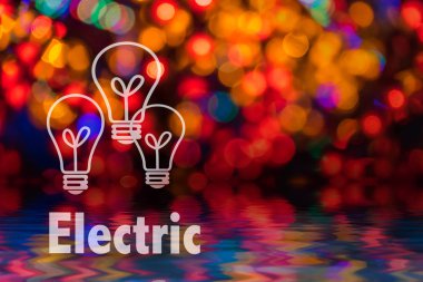 Soyut dairesel bokeh arka planını Led bulblight